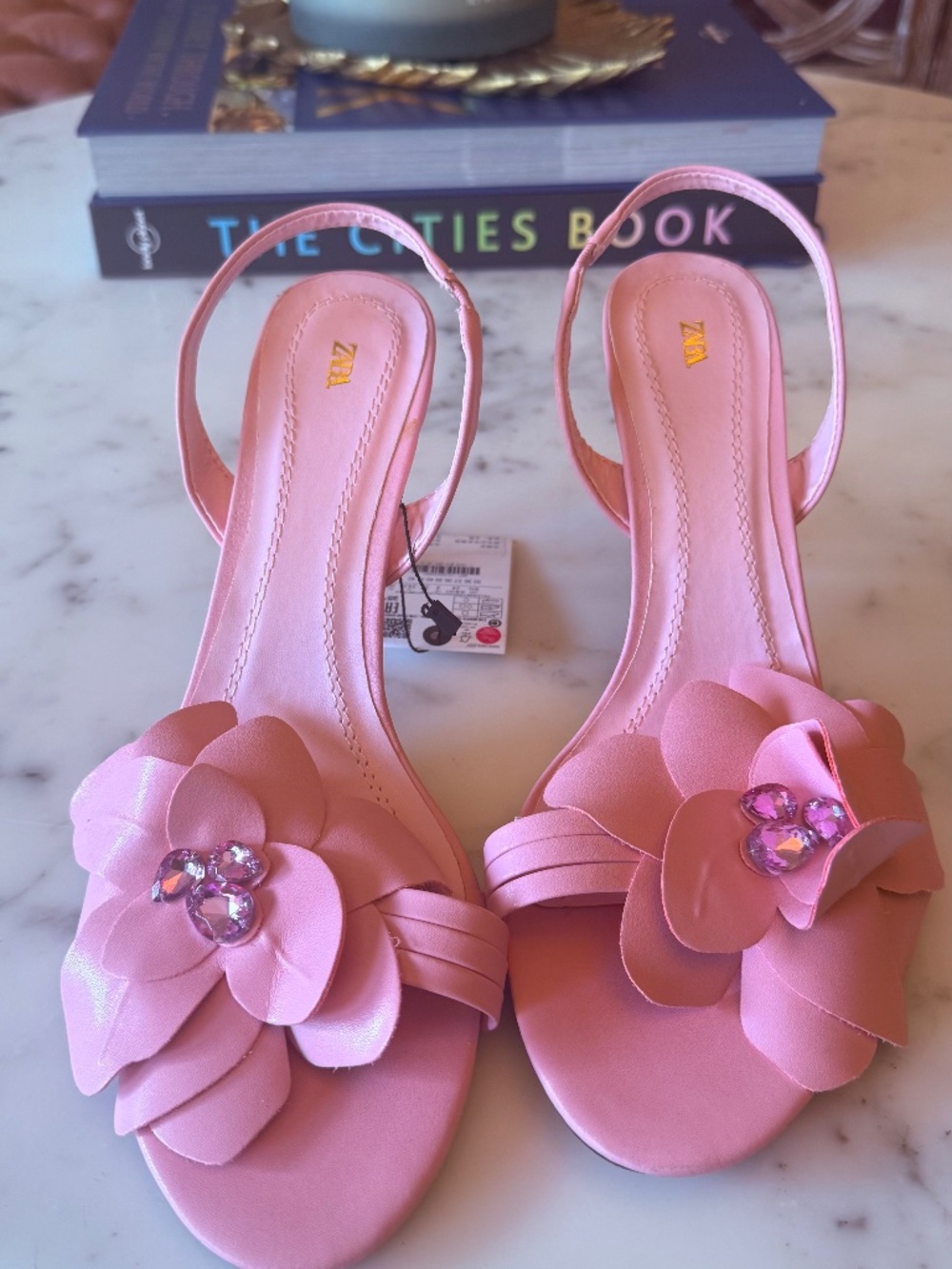 Pink Zara sandals